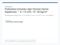 Poliüretan-Çimento Ağır Hizmet Zemin Kaplaması — 6–12 mm, 13–26 kg/m²