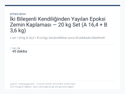 İki Bileşenli Kendiliğinden Yayılan Epoksi Zemin Kaplaması — 20 kg Set (A 16,4 + B 3,6 kg)