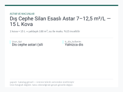 Dış Cephe Silan Esaslı Astar 7–12,5 m²/L — 15 L Kova