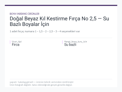 Doğal Beyaz Kıl Kestirme Fırça No 2,5 — Su Bazlı Boyalar İçin