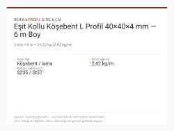 Eşit Kollu Köşebent L Profil 40×40×4 mm — 6 m Boy