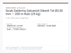 Sıcak Daldırma Galvanizli Dikenli Tel Ø2,50 mm — 200 m Rulo (25 kg)