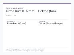 Kırma Kum 0–5 mm — Dökme (ton)