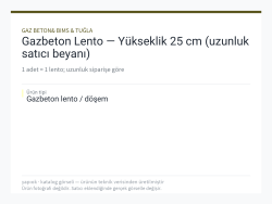 Gazbeton Lento — Yükseklik 25 cm (uzunluk satıcı beyanı)