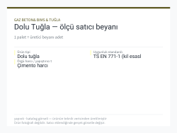 Dolu Tuğla — ölçü satıcı beyanı
