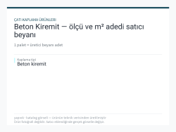 Beton Kiremit — ölçü ve m² adedi satıcı beyanı