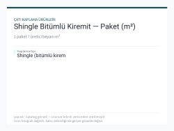 Shingle Bitümlü Kiremit — Paket (m²)