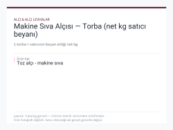 Makine Sıva Alçısı — Torba (net kg satıcı beyanı)
