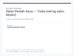 Saten Perdah Alçısı — Torba (net kg satıcı beyanı)