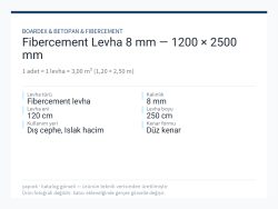 Fibercement Levha 8 mm — 1200 × 2500 mm
