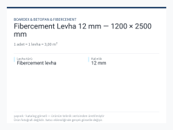 Fibercement Levha 12 mm — 1200 × 2500 mm