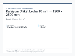 Kalsiyum Silikat Levha 10 mm — 1200 × 2500 mm