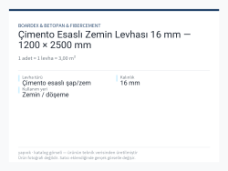 Çimento Esaslı Zemin Levhası 16 mm — 1200 × 2500 mm