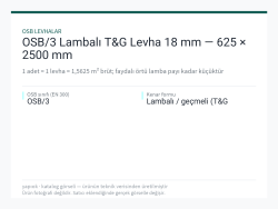 OSB/3 Lambalı T&G Levha 18 mm — 625 × 2500 mm