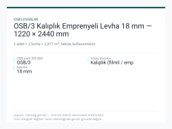 OSB/3 Kalıplık Emprenyeli Levha 18 mm — 1220 × 2440 mm