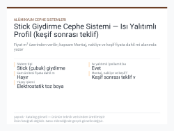Stick Giydirme Cephe Sistemi — Isı Yalıtımlı Profil (keşif sonrası teklif)