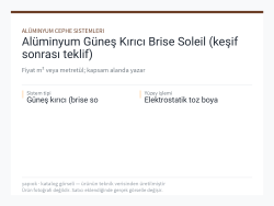 Alüminyum Güneş Kırıcı Brise Soleil (keşif sonrası teklif)
