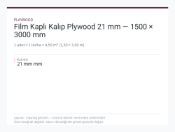 Film Kaplı Kalıp Plywood 21 mm — 1500 × 3000 mm