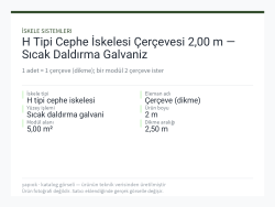 H Tipi Cephe İskelesi Çerçevesi 2,00 m — Sıcak Daldırma Galvaniz