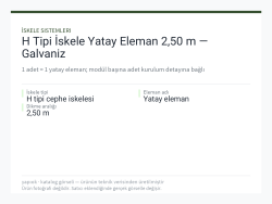 H Tipi İskele Yatay Eleman 2,50 m — Galvaniz