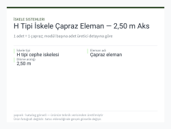H Tipi İskele Çapraz Eleman — 2,50 m Aks