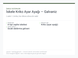 İskele Kriko Ayar Ayağı — Galvaniz