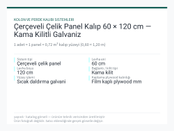 Çerçeveli Çelik Panel Kalıp 60 × 120 cm — Kama Kilitli Galvaniz