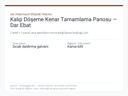 Kalıp Döşeme Kenar Tamamlama Panosu — Dar Ebat