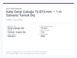 Kalıp Gergi Çubuğu Tij Ø15 mm — 1 m Galvaniz Yamuk Diş