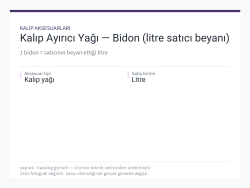 Kalıp Ayırıcı Yağı — Bidon (litre satıcı beyanı)