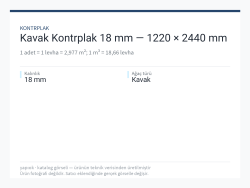Kavak Kontrplak 18 mm — 1220 × 2440 mm