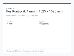 Huş Kontrplak 4 mm — 1525 × 1525 mm