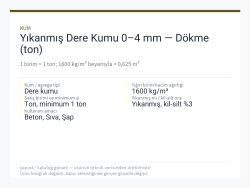 Yıkanmış Dere Kumu 0–4 mm — Dökme (ton)