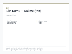 Silis Kumu — Dökme (ton)