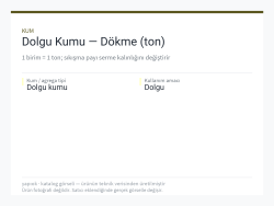 Dolgu Kumu — Dökme (ton)