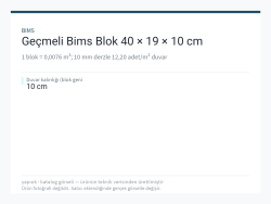 Geçmeli Bims Blok 40 × 19 × 10 cm