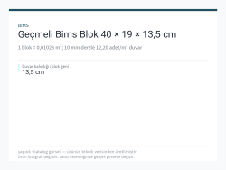 Geçmeli Bims Blok 40 × 19 × 13,5 cm
