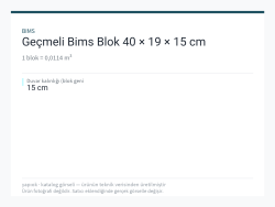 Geçmeli Bims Blok 40 × 19 × 15 cm