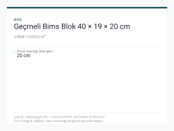 Geçmeli Bims Blok 40 × 19 × 20 cm