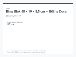 Bims Blok 40 × 19 × 8,5 cm — Bölme Duvar