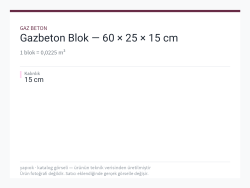 Gazbeton Blok — 60 × 25 × 15 cm