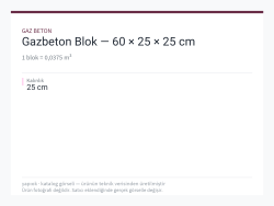Gazbeton Blok — 60 × 25 × 25 cm