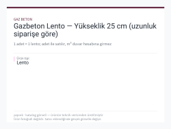 Gazbeton Lento — Yükseklik 25 cm (uzunluk siparişe göre)