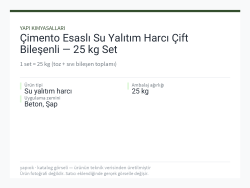 Çimento Esaslı Su Yalıtım Harcı Çift Bileşenli — 25 kg Set