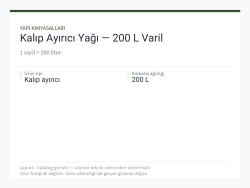 Kalıp Ayırıcı Yağı — 200 L Varil