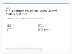 XPS Ekstrüde Polistiren Levha 20 mm — 1200 × 600 mm