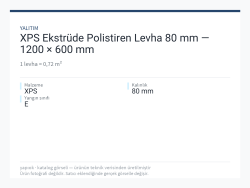 XPS Ekstrüde Polistiren Levha 80 mm — 1200 × 600 mm