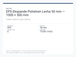 EPS Ekspande Polistiren Levha 50 mm — 1000 × 500 mm