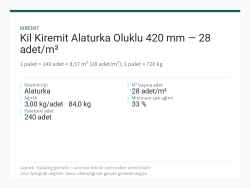 Kil Kiremit Alaturka Oluklu 420 mm — 28 adet/m²