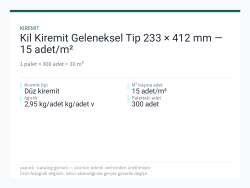 Kil Kiremit Geleneksel Tip 233 × 412 mm — 15 adet/m²